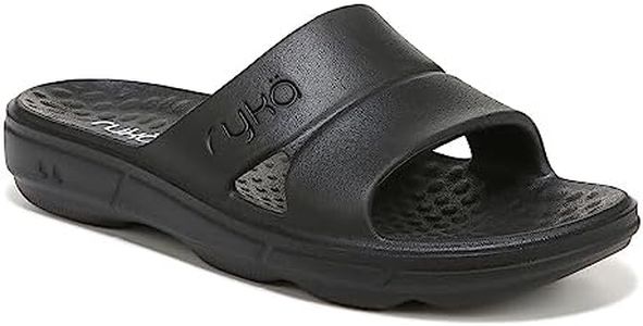 Ryka Women's, Restore Slide Recovery Sandal, Black, 9