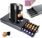 Myiosus Coffee Pod Storage Drawer for 45 Nespresso Capsules, Coffee Pod Holder Nespresso Pod Drawer Dispenser with Non-Slip Feet | Coffee Machine Stand | Ideal for Kitchen Office