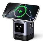 UGREEN Uno Qi2 Certified 15W Wireless Charger Stand, 2-in-1 Foldable Charging Station Compatible with iPhone Air/17/16/15/14/13/12 Series, AirPods 2/3/4, AirPods Pro 3/2/1