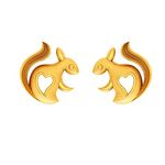 P.C. Chandra Jewellers Women Yellow Gold 14Kt (585) Rabbit Stud Earrings