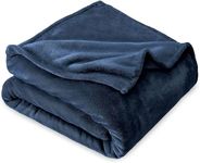 BSB HOME® Premium Plush Single Blanket | 300 GSM Lightweight Cozy Soft for Bed, Sofa, Couch, Travel & Camping| 150x220 cm or 60X86 inches | Blue