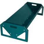 Solution4Patio Portable 45" Long Galvanized Steel Livestock Feeding Trough, Heavy-Duty Large Capacity Feeder, Easy to Clean, for Calves, Sheep, Horses, Alpacas and Goats, Cyan Color