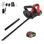CONENTOOL 56cm Cordless Hedge Trimmer, 21V 4000mAh Electric Hedge Trimmer, Branches up to 20mm Thick, 850W Hedge Trimmers with Rechargeable Battery and Charger for Garden (Black)
