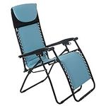 Azuma Zero Gravity Garden Relaxer Chair Recliner with Pillow Sturdy Steel Frame - Turquoise