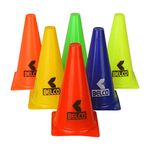 Belco Sports Agility Training Marker Cones for Football Fitness Track and Field Kids CricketPlastic Cone Marker Set Multicolor (Pack of 5, 8, 10, 12, 30, 15 Inch, Multicolour)