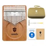 Seeds Kalimba Thumb Piano 17 Keys Okoume wood ultra-lightweight,Portable Mbira Finger Piano