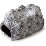 Exo Terra Wet Rock Moisture Retaining Ceramic Reptile Cave,Grey,Large