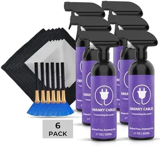 Swanky Computer Screen Cleaner Kit: Set of Electronic Cleaner Spray Microfiber Cleaning Cloth for Tv Cleaner - Ipad Screen Cleaner - iPhone Cleaner - Monitor Cleaner - Laptop Cleaner (17 Oz, 6-Pack)