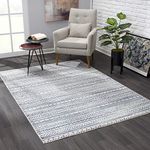 Rug Branch Havana 5' x 7' (5'3" X 7'7") Boho Indoor Area Rug, Contemporary, Blue Navy - Living Room, Bedroom, Dining Room, and Kitchen