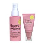 My Expert Midwife Bits and Nips - Birth Prep & Recovery Duo with Spritz for Bits Postnatal Relief Perineal Spray and No Harm Nipple Balm Nipple Cream (Pack of 2)