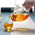 Cuisiland Elegant 1000ml Removable Glass Filter Borosilicate Glass Teapot