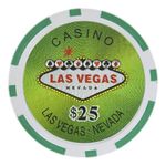 50 $25 Las Vegas 14 Gram Laser Graphic Poker Chips