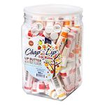 CHAP-LIP Lip Balm Lip Butter with Fruit Flavors, Cocoa Butter, Coconut Oil Moisturizing Vitamin E & Total Hydration Treatment & Soothing Lip Therapy 60 Ct. Made in USA