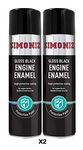 Simoniz Engine Enamel Spray Paint 2x 500ml (GLOSS BLACK)