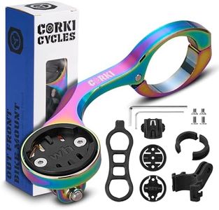 corki Cycles Out Front Bike Edge Mount Extended Bike Holder Compatible for Garmin Wahoo Bryton Cateye Bike Computer Compatible with 31.8mm/25.4mm Bicycle Handlebar