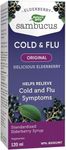 Nature's Way Sambucus Cold and Flu Care Original – Elderberry Syrup Used in Herbal Medicine to Help Relieve Symptoms (Coughs and Sore Throats) in Adults, 120 ml