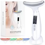 Face Massager Electric,4 Color Red Light Therapy Wand,6 Modes Microcurrent Face Lift Device,Face Sculpting Device with Vibrating,Warming Function,Face Sculptor for Enhanced Face,Neck and Shoulder Care