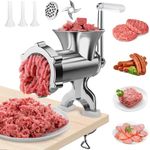 ShipFayda® Manual Meat Mincer - Manual Meat Grinder Sausage Maker Table Mount Pork Mincer Sausage Stuffer Funnel Make Homemade Burger Patties Hand Operated Kitchen Tool (Pack of 1)