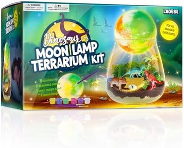 Dinosaur Terrarium Kit for Kids - Dino Kid Crafts with DIY Moon Lamp Kit - Birthday Gift for Boys Ages 4 5 6 7 8-12 Year Old - Arts and Crafts for Boy and Kids - Gifts for Boys