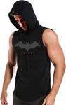 HIT SQUARE Classic Batman Pure Polyster Round Neck Printed for Men (GH21-Black-XL-Classic Batman)