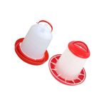Poultry Feeder and Drinker Set, 1.5 Kg Feeder, 1.5 LTR Drinker, 2 Pieces, for Chicken, Quail, Duck, Turkey, Chicks