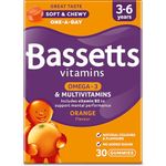 Bassetts Vitamins 3-6 Years Omega 3 Orange Flavour Multivitamins 30 Gummies