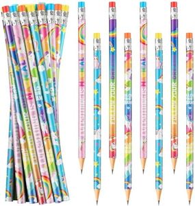 Blulu 36 Pcs Video Game Pencils Unicorn Rainbow Pencils Bulk Unicorn Birthday Party Favors Wooden Pencils with Erasers Graduation Gifts for Girls Boys Classroom School Office Home(Unicorn)