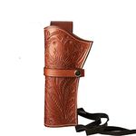 Hulara 22 Caliber Western Tooled Leather Gun Holster 22 .38 .44 .45 .357 .358 Caliber Authentic Handmade Hand Tooled