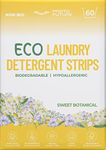 Proto Future Eco-Friendly Laundry Detergent Sheets - Biodegradable, Hypoallergenic, Zero Waste, Plastic-Free Eco-Strips - No Enzymes, Plant-Based Formula (Sweet Botanical, 60 Loads)