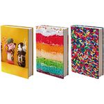 Fun Design, Easy Apply Book Covers 3 Pack. Stretchable Jumbo Jackets Fits Most Hardcover Textbooks Up to 9 x 11. Adhesive-Free, Nylon Fabric Protectors. Washable and Reusable Student School Supply
