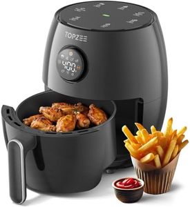 Small Compact Air Fryer, 2.1QT, 4-in-1 Small Mini Airfryer, Bake, Roast, Reheat, 98% Less Oil, Adjustable Temperature Control w/ 12H Timer, Quiet, Nonstick & Dishwasher Safe Basket, BPA-Free, Black