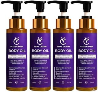 vitae charm Body Oil for Crepey, Dry & Mature Skin | 13.6 fl oz | 4 Pack