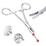 NIUSIMAN 5mm Jaw Piercing Ball Removal Tool,Surgical Steel Body Jewelry ball Holder Removal Tool Unscrew and Screw Dermal Anchor Forceps,Nose Septum Labret Earrings Pliers