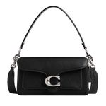 Coach Womens Polished Pebble Leather Tabby Shoulder Bag 26 Refresh, Black, One Size