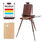 MEEDEN French Easel - Beech Wood Foldable Sketchbox Easel with Drawer - Art Tripod Easel for Outdoor Painting Sketching