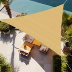 Shade&Beyond Triangle Sun Shade Sail 16' x 16' x 16' Canopy Sand for Patio Garden Yard Deck Pergola