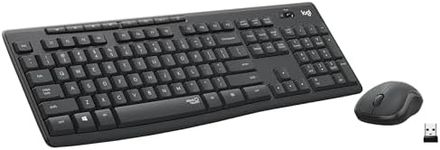 Logitech MK295 Mouse & Keyboard Combo with SilentTouch Technology, Full Numpad, Advanced Optical Tracking, Lag-Free, 90% Less Noise - Graphite
