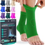 MODVEL 2 Pack Ankle Brace Compression Sleeve | Injury Recovery, Joint Pain | FSA or HSA eligible | Achilles Tendon Support, Plantar Fasciitis Foot Socks with Arch Support