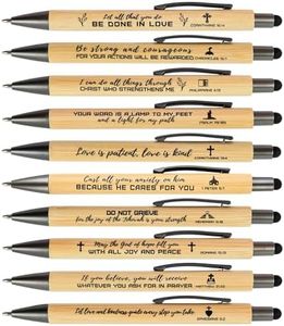 INSADA Bible Inspirational Stylus Pens Bulk Christian Pens with Scripture Great for All Ages Office and School Also Makes Great Christian Gifts (10 Count)