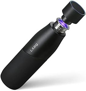 LARQ Bottle Movement PureVis - Lightweight Self-Cleaning and Non-Insulated Stainless Steel Water Bottle with UV Water Sanitizer (710ml, Black/Onyx)