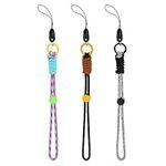 Amaxiu 3pcs Hand Wrist Strap Lanyard, Mixed Colored Nylon Wrist Lanyards, Adjustable Phone Wrist Straps, 10.2" Wrist Strings for Cameras, USB Flash Drives, Keys, Keychains, ID Name Tag, Wallet