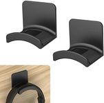 Cozycase Headphone Mount Hanger Holder - 2 Packs Strong Adhesive Headset Hook Stand for Gaming Headphone & Controller up to 2.2lb,Headset Mount for Home/Office/Game Room, Black