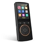 MP3 Player, Safuciiv 64GB MP3 Players with Bluetooth 5.2 Lossless Music HiFi Sound Quality, with FM Radio, Support Recording, Earphones Included, Black