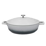 MasterClass Shallow Casserole Dish with Lid 4L/28 cm, Lightweight Cast Aluminium, Induction Hob and Oven Safe, Grey Ombre