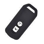 Happyit Silicone Car Key Cover Cases for Honda PCX 150 hybrid X-ADV SH125 Scoopy SH300 Forza 125 300 Motor Scooter 2 Buttons (Black)