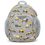 Jan & Jul Little Xplorers Mini Preschool Backpack (Grey Construction, One Size)