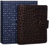 Filofax Pocket Classic Croc Organiser - Chestnut