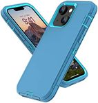 Sansunto Compatible for iPhone 13 Case, Protective Durable Silicone Rubber Phone Cover, Full Body Protection Heavy Duty Shockproof iPhone 13 Regular Case 6.1 inch (Teal/Turquoise)