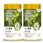 18 Herbs Organics Health with Herbs Laxa Health Tea (40 Tea Bags - Pack Of 2) Laxatives For Constipation - Senna Herb Tea Bags Digestion - Enhances Bowel Movement, Green Tea, 354 Gram