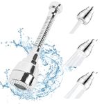 Kaket 360°Swivel Kitchen Tap Spray Head Attachment, Flexible Faucet Sprayer with 3 Modes, 360°Rotatable Tap Adapter for Kitchen Sink (Size 2, Medium)